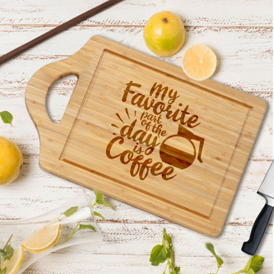 Favorite Coffee - 1 Piece Bamboo Cutting Board