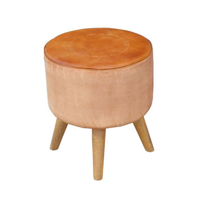 Solid + Manufactured Wood Accent Stool