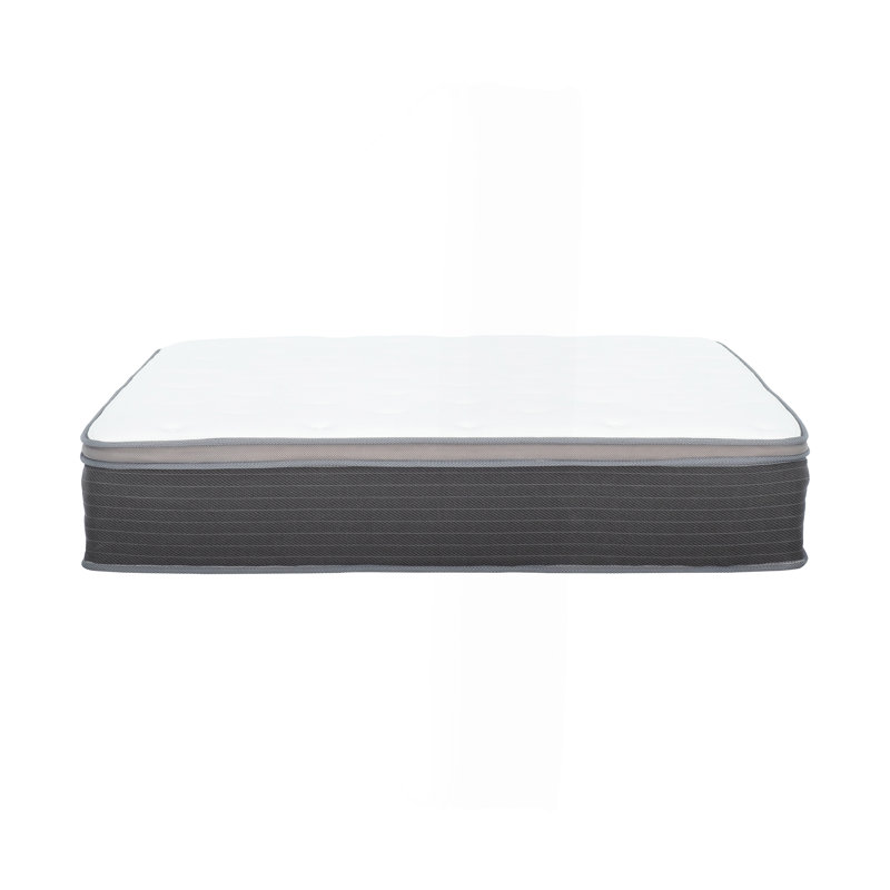 Lit à ressorts ensachés dans une boîte, matelas en mousse viscoélastique imprégnée de gel, 12", Grand lit
