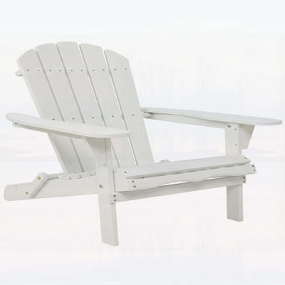 Chaise Adirondack pliante en bois massif avec grain gaufré pour le confort extérieur et la durabilité