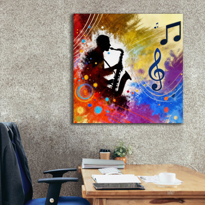 «Sax Player» par Rey Klimt, art mural