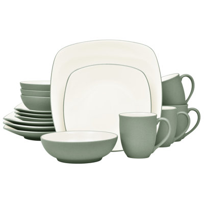 Noritake Colorwave 16-Piece Square Dinnerware Set, Service for 4