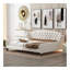 Lit de jour capitonné moderne de luxe, double, beige-2059710278-2059710277