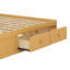 Modern Platform Bed Frame with 4 Drawers & Hydraulic Lift Footboard Storage, No Headboard-1329189403