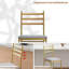 Ensemble de 2 tabourets de bar à hauteur de comptoir, chaises de bar ergonomiques rembourrées avec dossier, structure en métal pour comptoir de cuisine et îlot