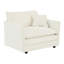 Chenille et chaise blanches, fabrication en bois, tissu respirant, coussins en éponge douce, fauteuil 2 places Living Elegance, revêtement uni,