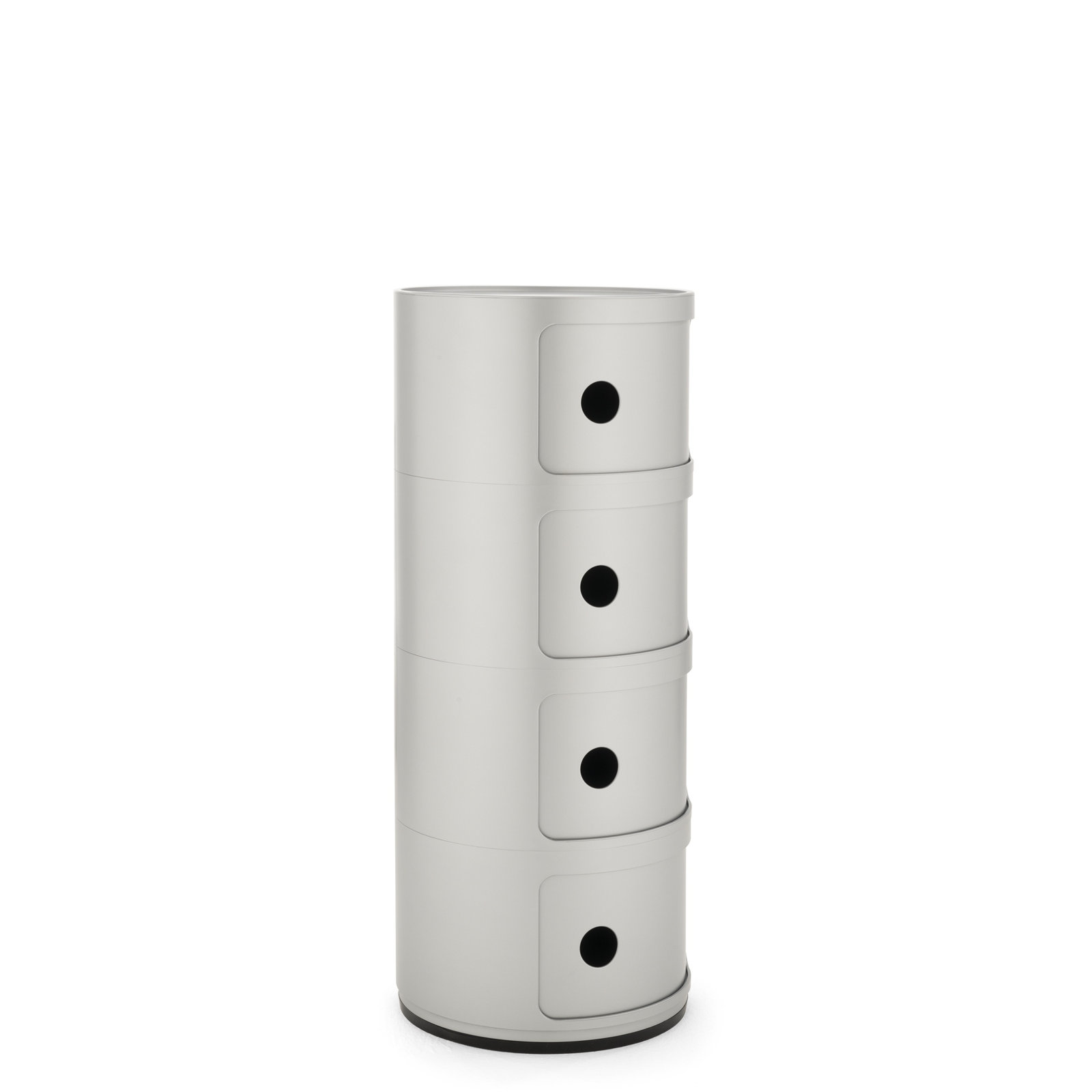 Componibili Round Modular Stacking Units, Silver, 4