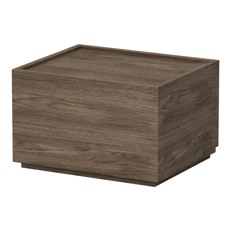 Table de chevet empilable, Gris clair, H 11 po x l 18 po x P 15 po
