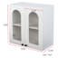Armoire murale, armoire murale vitrée arquée, armoire flottante avec tablettes réglables pour la cuisine, la salle de bain et le salon