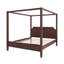Lit plateforme à baldaquin en bois avec tête de lit Lurell, structure en bois massif, support de lattes, aucun sommier requis-128994761-128994758