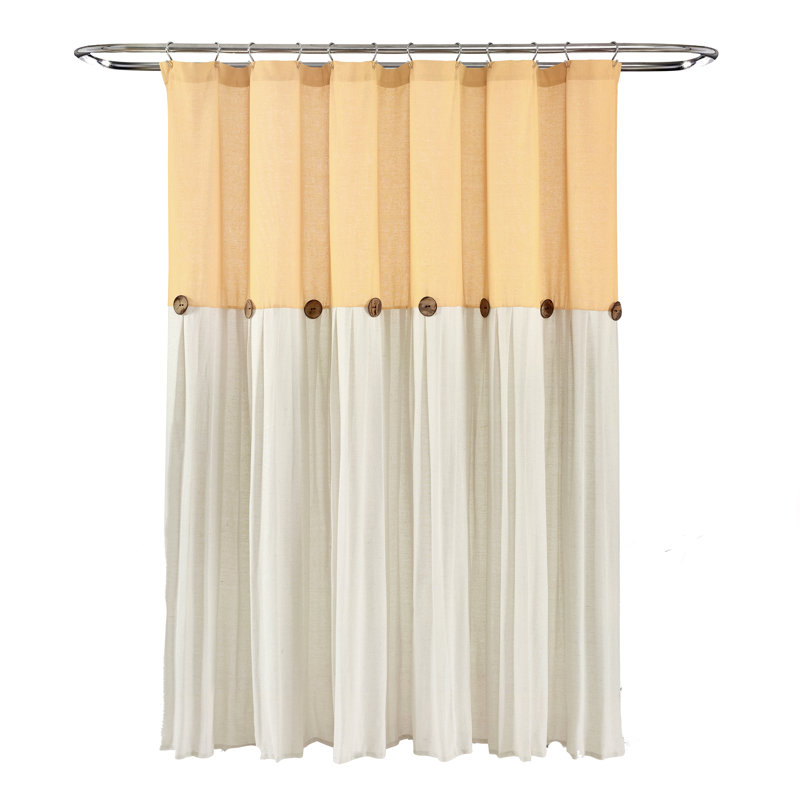 Rideau de douche simple Beckham, Blanc cassé, H 72 po x l 84 po