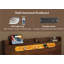 Lit plateforme double, cadre de lit en bois rustique avec tête de lit à DEL avec rangement et station de charge pour chambre à coucher, brun foncé-1581756577