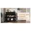 Armoire de rangement Modern Farmhouse avec tiroirs - Buffet de cuisine noir et console de bar pour l'entrée et la salle à manger