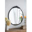 Miroir de conception classique 36 "x 39" avec forme ronde et cadre d'inspiration baroque-1224566219