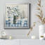 Gingham Blues - Peinture sur toile encadrée-985969283-985969281