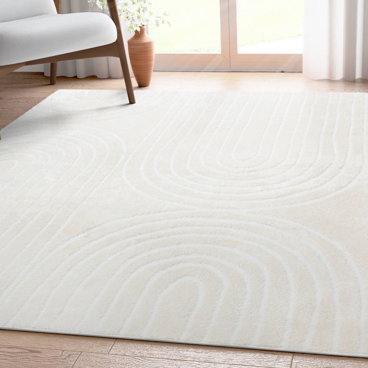  Tapis à poil long ivoire Feliz Boho
