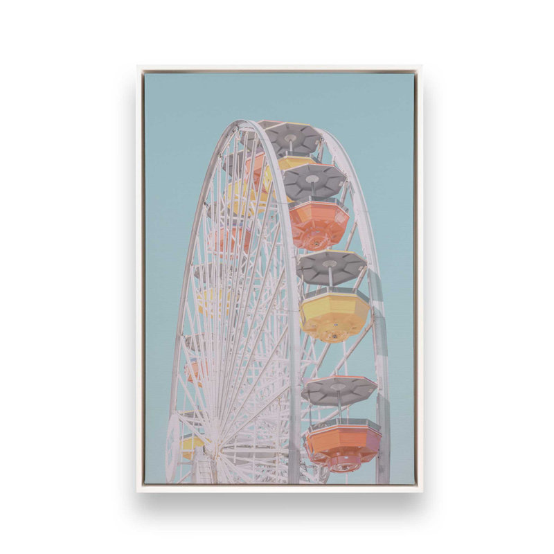 Pastel Carnival Ride On Canvas, H 48,75 po x l 32,75 po, Cadre flottant blanc opaque