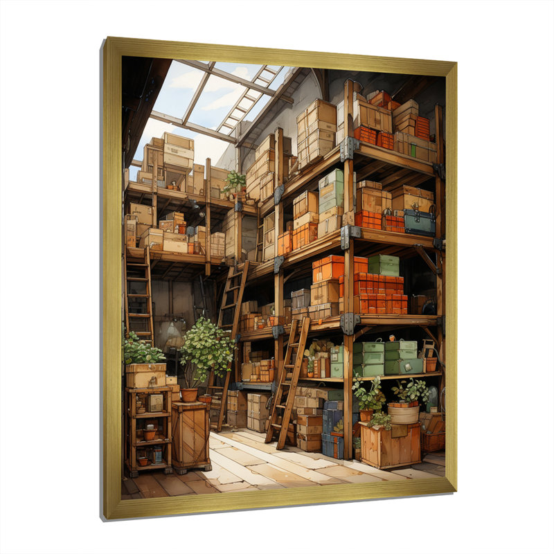 Warehouse Hidden Treasures IV - impressions sur toile, H 32 po x l 24 po x P 1 po, Cadre doré à une seule photo