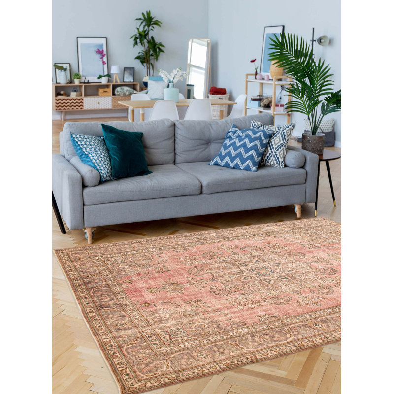 Tapis unique saumon rétro 8 pi 2 po x 10 pi 11 po One Of A Kind Antalya