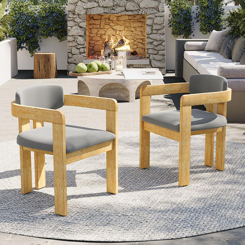 Ensemble de 2 chaises d'extérieur Modern, Gray