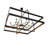 Aldari 16 - Light Dimmable Lantern Square / Rectangle Chandelier