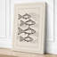 Four Fish Study Japandi - Wrapped Canvas-980701328-980701330