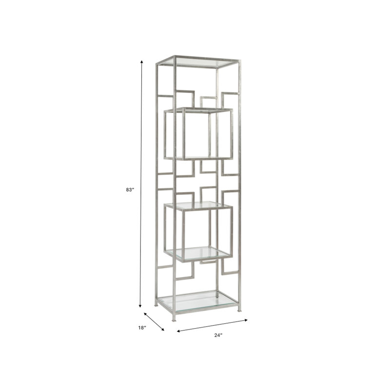 Metal Designs Suspension Slim Etagere, St. Laurent, (5 Shelves) 82.75" H x 24" W x 18" D