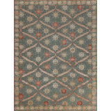 Arcadia Oriental Area Rug in Galapagos/Khaki/Paprika/Ivory