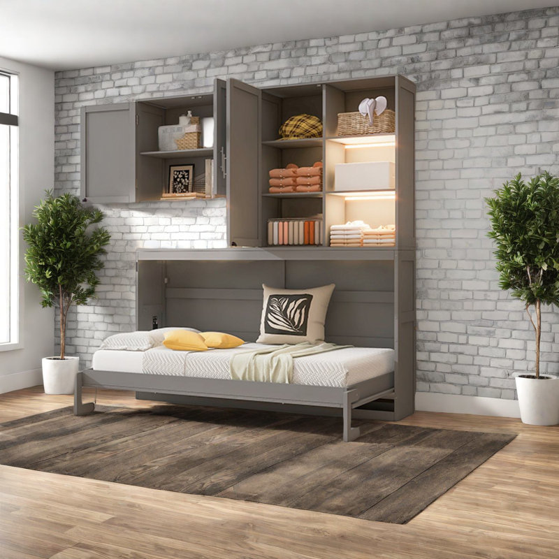 Lits escamotables simples peu encombrants, fabrication en MDF, style moderne pour la maison