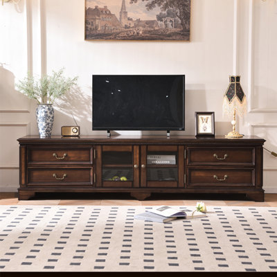 Retro American style solid wood TV stand