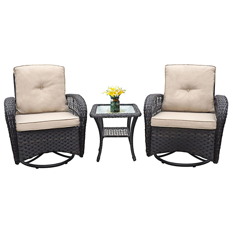 3 Pieces Outdoor Conversation Set