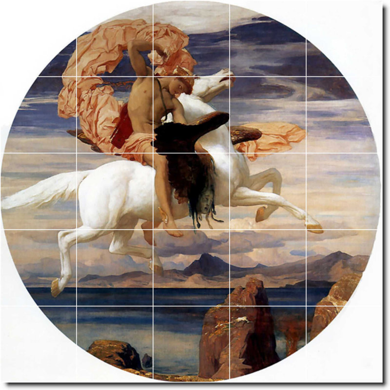 Carreau de peinture murale 40 po x 40 po 8 po x 8 po, Mythologie - 05396