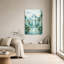 Aquarelle sur toile avec fougères en pot, art mural-134030893