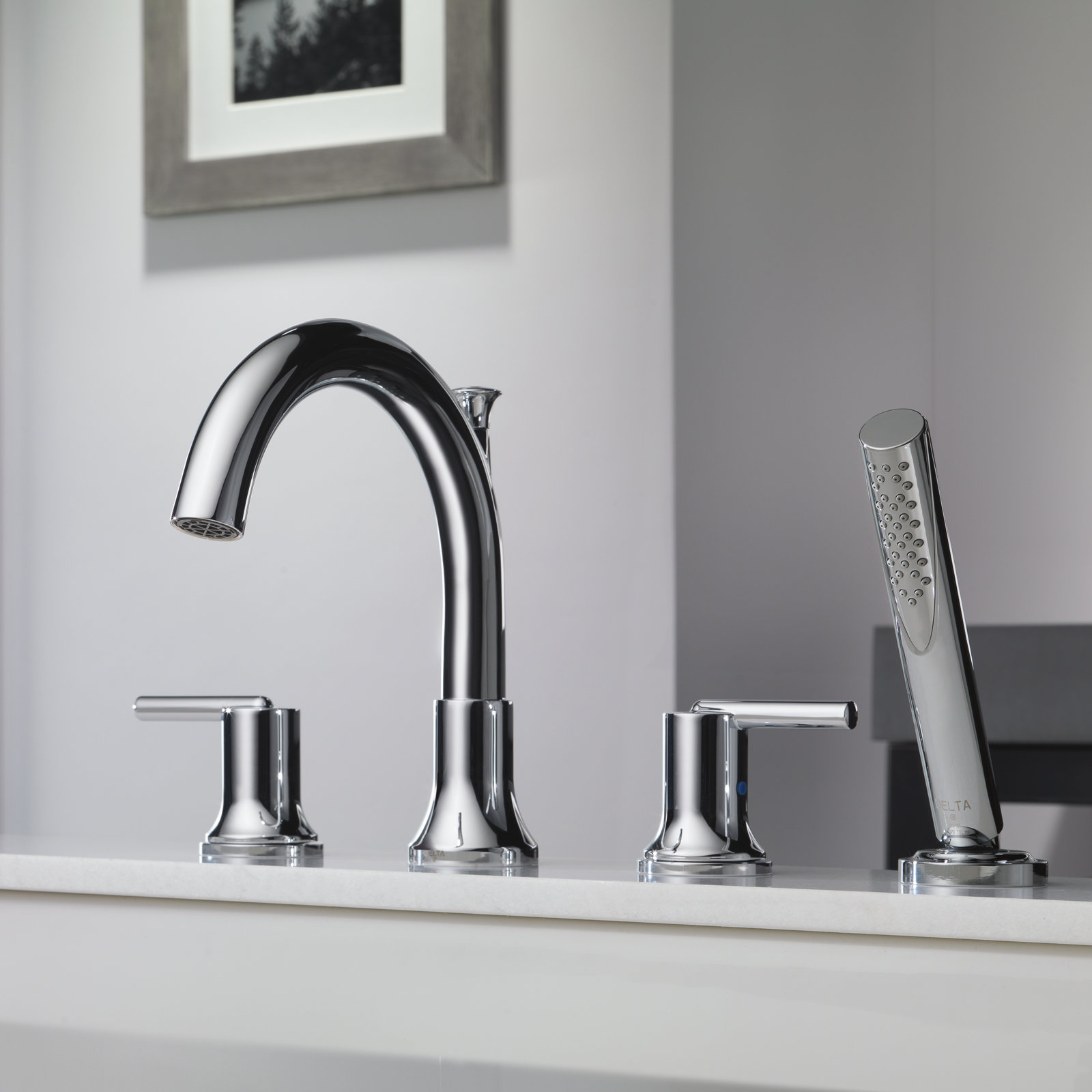 Trinsic Deck Tub Filler with Handshower, Chrome
