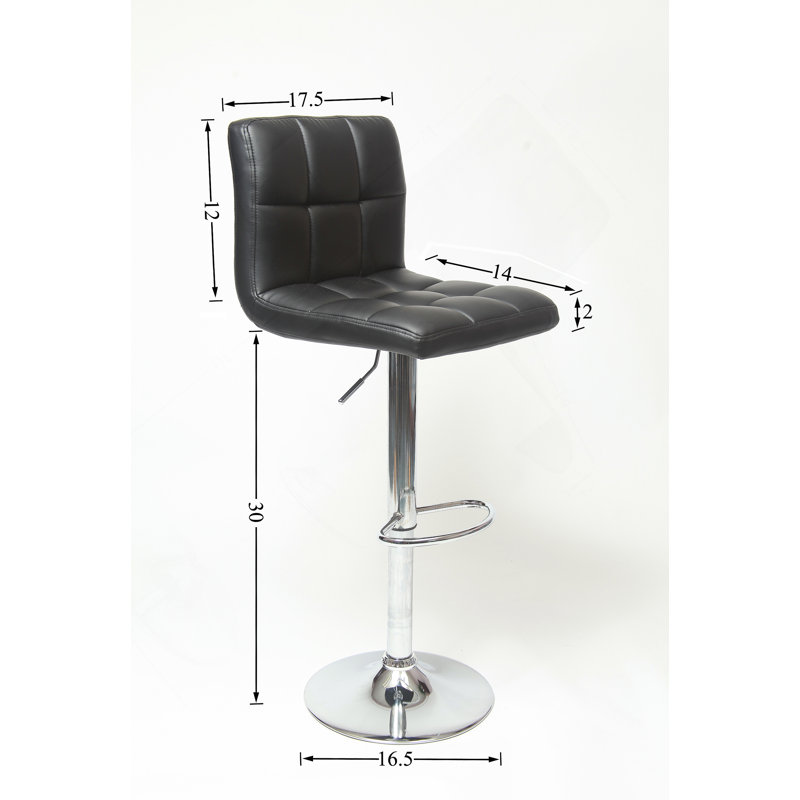 Tabouret de bar pivotant réglable en similicuir, ensemble de 2