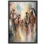 Illustration abstraite de cheval coloré, photos de salon de ferme moderne, impression sur toile encadrée-396972656-396972662