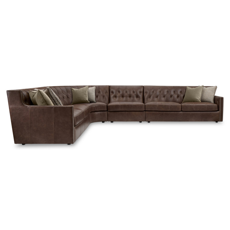 Bernhardt Candace 4 Piece Leather Sectional