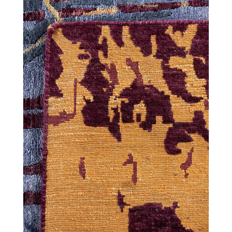 Overdyed One-of-a-Kind 9' 3" x 12' 1" Hand Knotted Area Rug