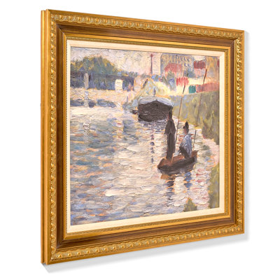 "Vue du Siène", impression sur bois par Georges Seurat