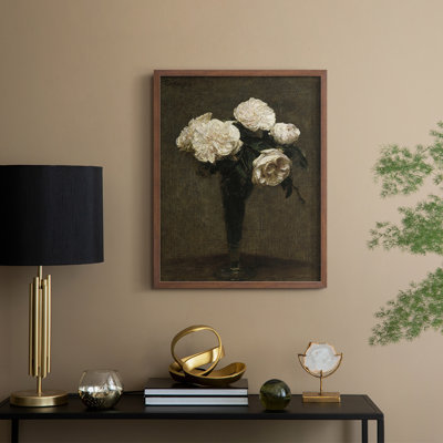 Impression florale vintage encadrée CLIX - bois massif
