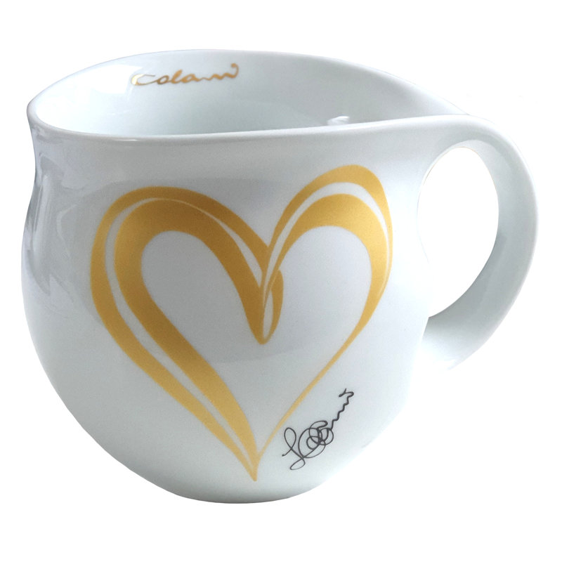 Heart Coffee Mug, Gold