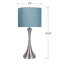 Ensemble de lampes de table en nickel brossé 25,25 po Arseni avec USB-1473430289
