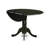 5 Piece Kitchen Table Set for 4 Includes a Round Dining Room Table with Dropleaf and 4 Dining Chairs, Black-1980510185
