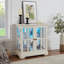 Vitrine à DEL avec tablettes réglables et fermeture magnétique, design rétro pour mettre en valeur vos biens précieux
