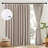 100% Blackout Linen Curtains for Bedroom, Pinch Pleated Rustic Linen Weave Window Treatments Thermal Insulated Drapes Sound Reducing for Living Room/Playroom, 2 Panels-753004331-753004324