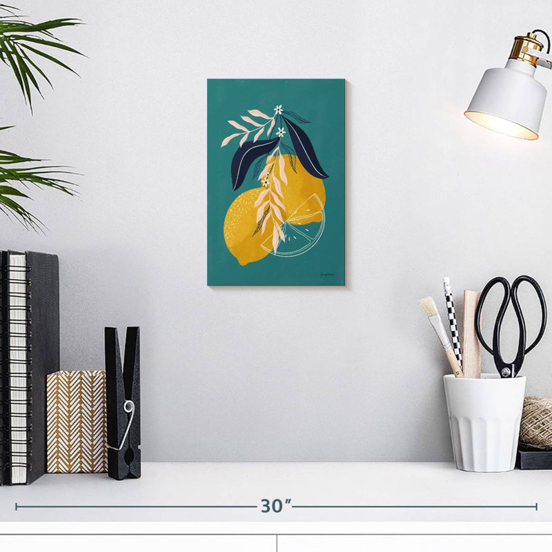 Yarlin citrons - bleu, H 12 po x l 8 po