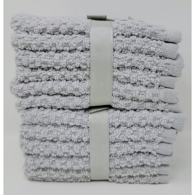 Withernsea Cotton Washcloth, Frost