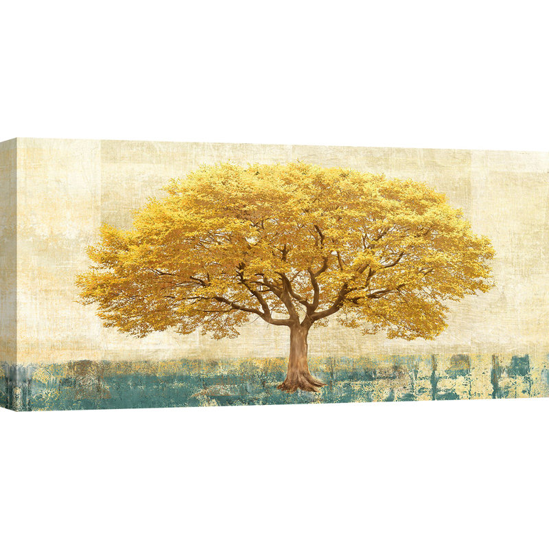 Gilded Oak by Leonardo Bacci - Wrapped Canvas Painting, 60cm H x 120cm W x 4cm D