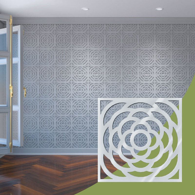 Petits panneaux muraux décoratifs en acrylique Edinburg, petit, l 11 3/8 po x H 11 3/8 po x T 1/8 po, blanc, Blanc