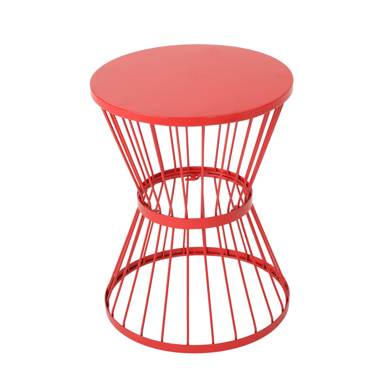 Lassen 16" Side Table （Only Include Table), Red